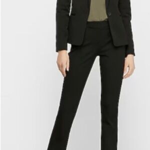 Express black barely boot columnist trousers.